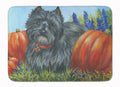 Cairn Terrier Mom's Pumpkins Memory Foam Kitchen Mat Machine Washable Anti-Fatigue Cushion Comfort Bath or Kitchen Rug