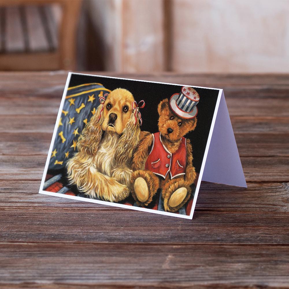 Cocker Spaniel Annie and Henri Greeting Cards Pack of 8 Blank Cards with Envelopes Whimsical A7 Size 5x7