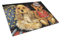 Cocker Spaniel Annie and Henri Cutting Board Tempered Glass Kitchen Cutting Surface, Heat Resistant Chopping, Non-Slip Feet, Food Prep & Serving