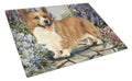 Corgi Garden Georgi Cutting Board Tempered Glass Kitchen Cutting Surface, Heat Resistant Chopping, Non-Slip Feet, Food Prep & Serving