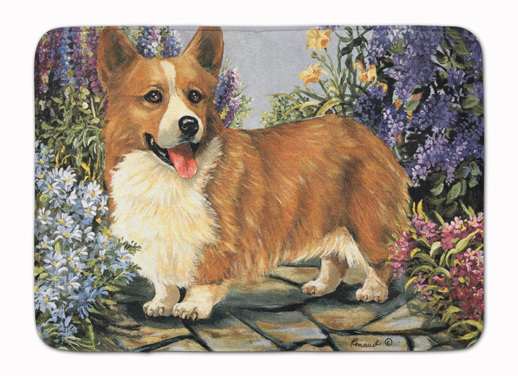 Corgi Garden Georgi Memory Foam Kitchen Mat Machine Washable Anti-Fatigue Cushion Comfort Bath or Kitchen Rug
