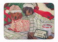 Dachshund Christmas Waiting for Santa Memory Foam Kitchen Mat Machine Washable Anti-Fatigue Cushion Comfort Bath or Kitchen Rug