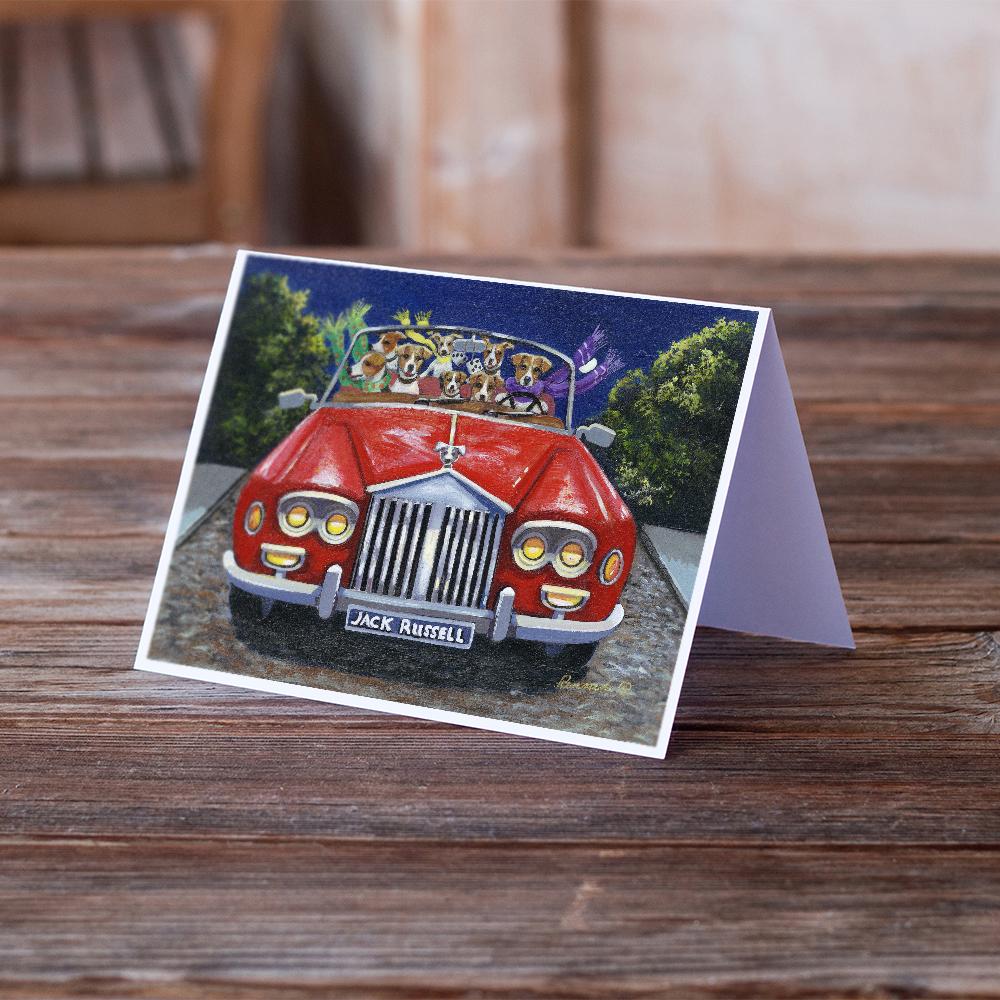 Jack Russell Evening Cruise Greeting Cards Pack of 8 Blank Cards with Envelopes Whimsical A7 Size 5x7