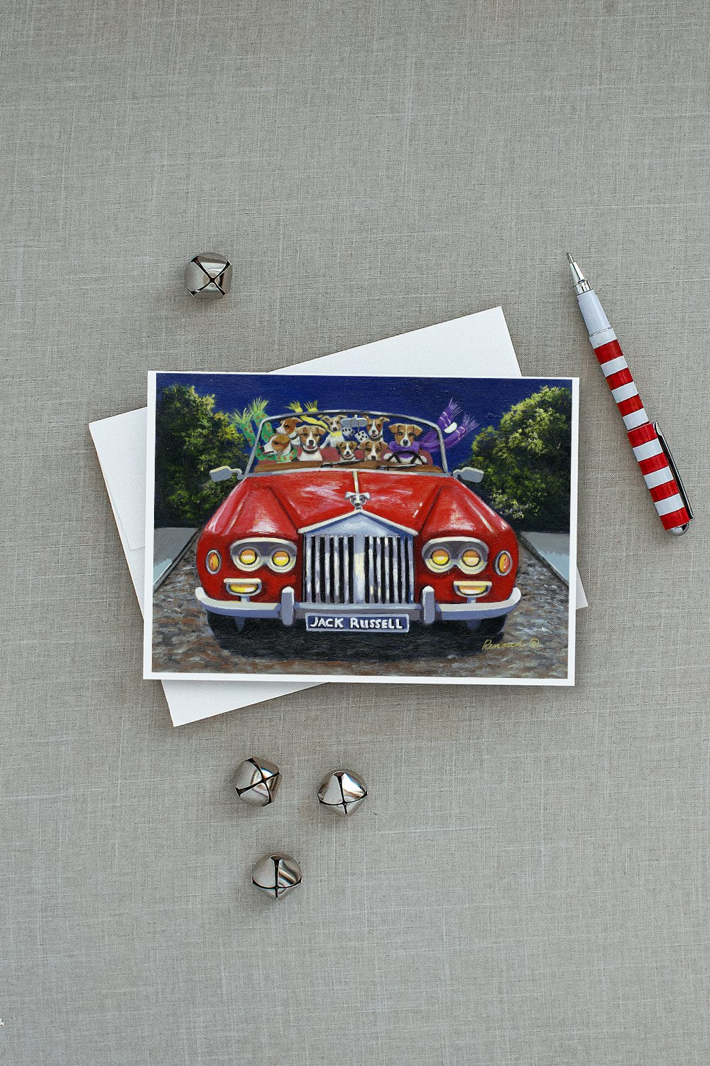 Jack Russell Evening Cruise Greeting Cards Pack of 8 Blank Cards with Envelopes Whimsical A7 Size 5x7