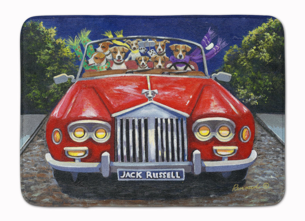 Jack Russell Evening Cruise Memory Foam Kitchen Mat Machine Washable Anti-Fatigue Cushion Comfort Bath or Kitchen Rug
