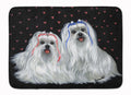 Maltese Sweethearts Memory Foam Kitchen Mat Machine Washable Anti-Fatigue Cushion Comfort Bath or Kitchen Rug