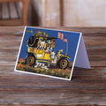 Pet Taxi Multiple Dog Breeds Greeting Cards Pack of 8 Blank Cards with Envelopes Whimsical A7 Size 5x7