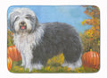 Old English Sheepdog Ocotoberfest Memory Foam Kitchen Mat Machine Washable Anti-Fatigue Cushion Comfort Bath or Kitchen Rug