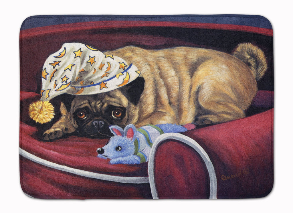 Pug Goodnight Sweetheart Memory Foam Kitchen Mat Machine Washable Anti-Fatigue Cushion Comfort Bath or Kitchen Rug