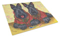 Scottish Terrier Scotties Rule Cutting Board Tempered Glass Kitchen Cutting Surface, Heat Resistant Chopping, Non-Slip Feet, Food Prep & Serving