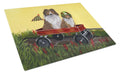 Sheltie Sheepdog Express Cutting Board Tempered Glass Kitchen Cutting Surface, Heat Resistant Chopping, Non-Slip Feet, Food Prep & Serving