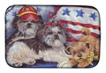 Shih Tzu Americana Sweethearts Dish Drying Mat Absorbent Dish Drying Mat Pad for Kitchen Counter Dish Drainer Mat for Countertop, 14 x 21", Multicolor