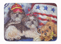Shih Tzu Americana Sweethearts Memory Foam Kitchen Mat Machine Washable Anti-Fatigue Cushion Comfort Bath or Kitchen Rug