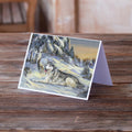 Siberian Husky Winterscape Greeting Cards Pack of 8 Blank Cards with Envelopes Whimsical A7 Size 5x7