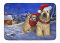 Wheaten Terrier Christmas Memory Foam Kitchen Mat Machine Washable Anti-Fatigue Cushion Comfort Bath or Kitchen Rug