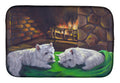 Westie A Winter's Night Dish Drying Mat Absorbent Dish Drying Mat Pad for Kitchen Counter Dish Drainer Mat for Countertop, 14 x 21", Multicolor