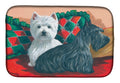 Westie and Scottie Great Scots Dish Drying Mat Absorbent Dish Drying Mat Pad for Kitchen Counter Dish Drainer Mat for Countertop, 14 x 21", Multicolor