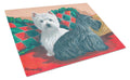 Westie and Scottie Great Scots Cutting Board Tempered Glass Kitchen Cutting Surface, Heat Resistant Chopping, Non-Slip Feet, Food Prep & Serving