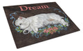 Westie Dream Cutting Board Tempered Glass Kitchen Cutting Surface, Heat Resistant Chopping, Non-Slip Feet, Food Prep & Serving
