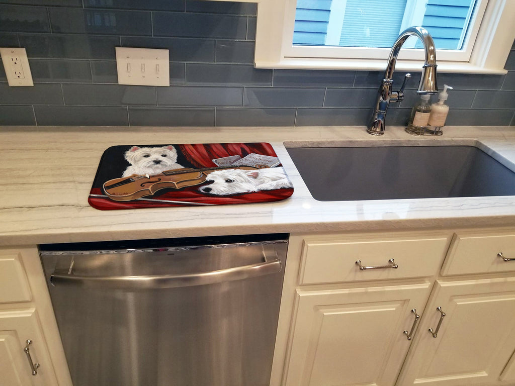 Westie Fiddlers Dish Drying Mat Absorbent Dish Drying Mat Pad for Kitchen Counter Dish Drainer Mat for Countertop, 14 x 21", Multicolor