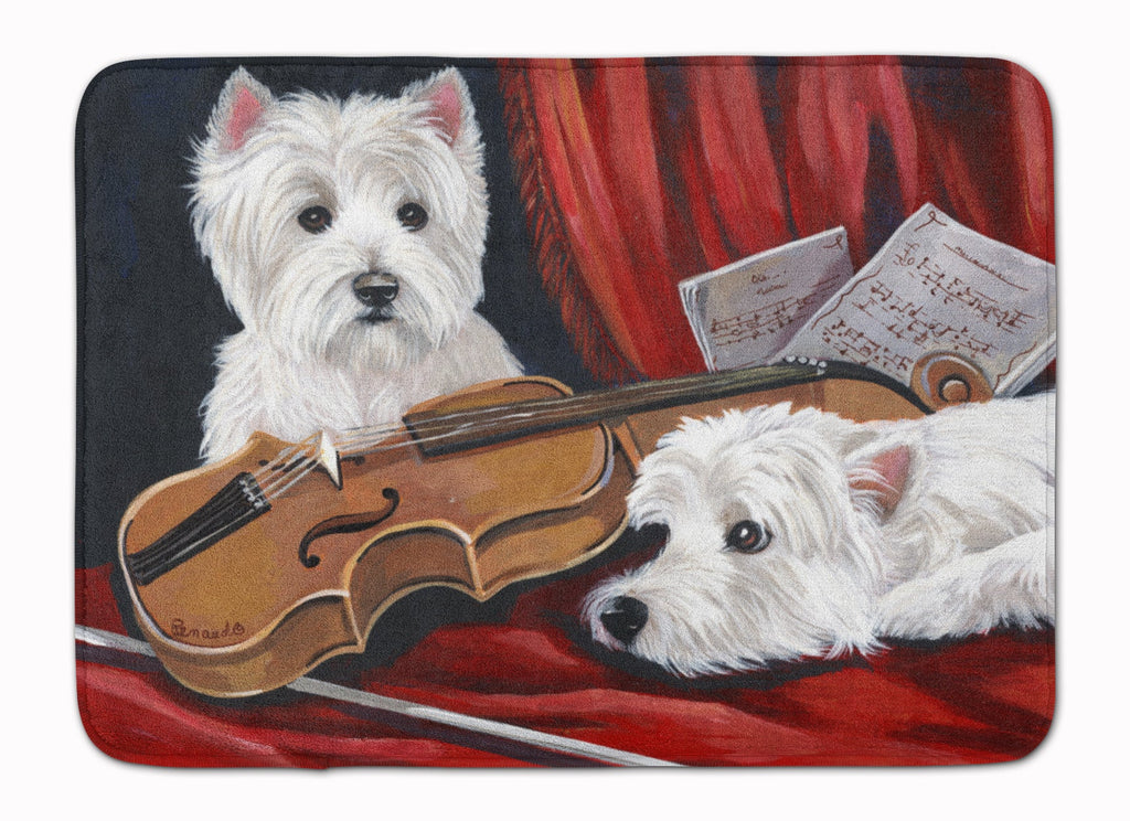 Westie Fiddlers Memory Foam Kitchen Mat Machine Washable Anti-Fatigue Cushion Comfort Bath or Kitchen Rug