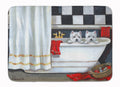 Westie Pour Le Bain Bathtime Memory Foam Kitchen Mat Machine Washable Anti-Fatigue Cushion Comfort Bath or Kitchen Rug