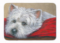 Westie Red Pillow Memory Foam Kitchen Mat Machine Washable Anti-Fatigue Cushion Comfort Bath or Kitchen Rug