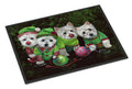 Westie Christmas Santa's Assistants Doormat Indoor Outdoor 24H X 36W Front Door Mat Rugs for Entryway, Non Slip Washable Low Pile,