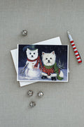 Westie Christmas Self Portrait Greeting Cards Pack of 8 Blank Cards with Envelopes Whimsical A7 Size 5x7