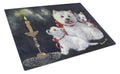 Westie Westie's Aglow Cutting Board Tempered Glass Kitchen Cutting Surface, Heat Resistant Chopping, Non-Slip Feet, Food Prep & Serving