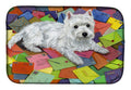 Westie Zoe's Mail Dish Drying Mat Absorbent Dish Drying Mat Pad for Kitchen Counter Dish Drainer Mat for Countertop, 14 x 21", Multicolor