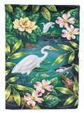 River Egret House Flag 28x40 Porch Sleeve Pole Decorative Outside Yard Banner Artwork Wall Hanging, Polyester