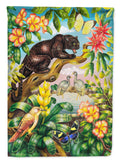 King of the Jungle House Flag 28x40 Porch Sleeve Pole Decorative Outside Yard Banner Artwork Wall Hanging, Polyester