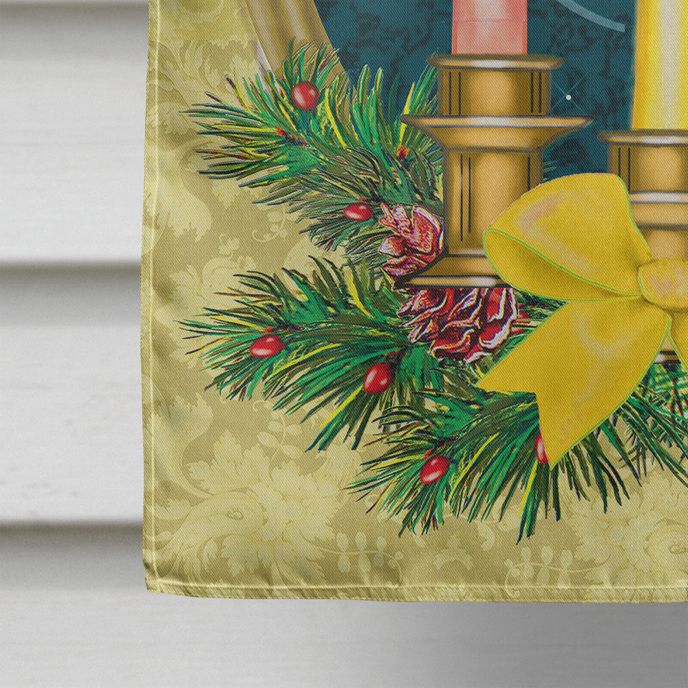 Holy Night Christmas Candle Wreath House Flag 28x40 Porch Sleeve Pole Decorative Outside Yard Banner Artwork Wall Hanging, Polyester
