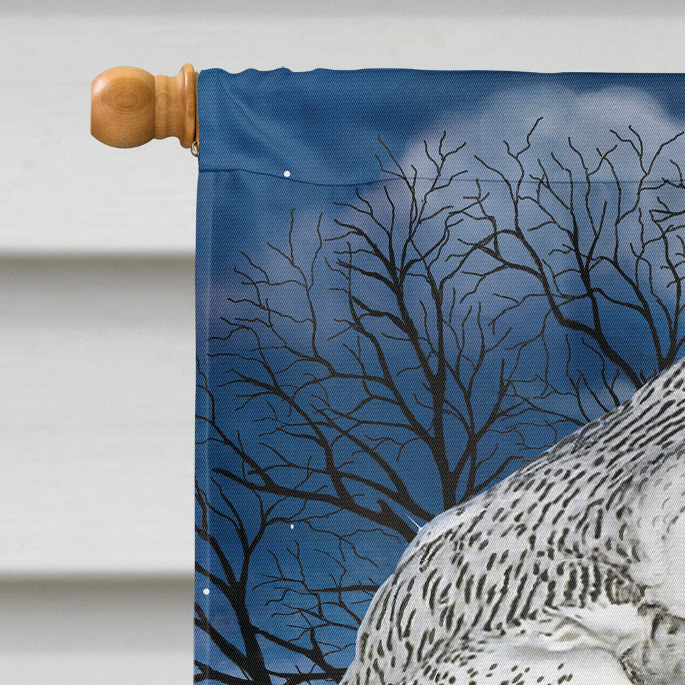Owl Halloween Moon House Flag 28x40 Porch Sleeve Pole Decorative Outside Yard Banner Artwork Wall Hanging, Polyester
