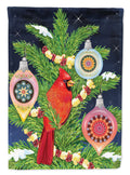 Cardinal's Christmas Dinner House Flag 28x40 Porch Sleeve Pole Decorative Outside Yard Banner Artwork Wall Hanging, Polyester