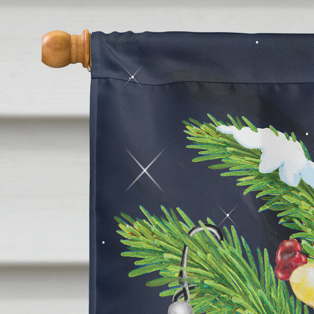Cardinal's Christmas Dinner House Flag 28x40 Porch Sleeve Pole Decorative Outside Yard Banner Artwork Wall Hanging, Polyester