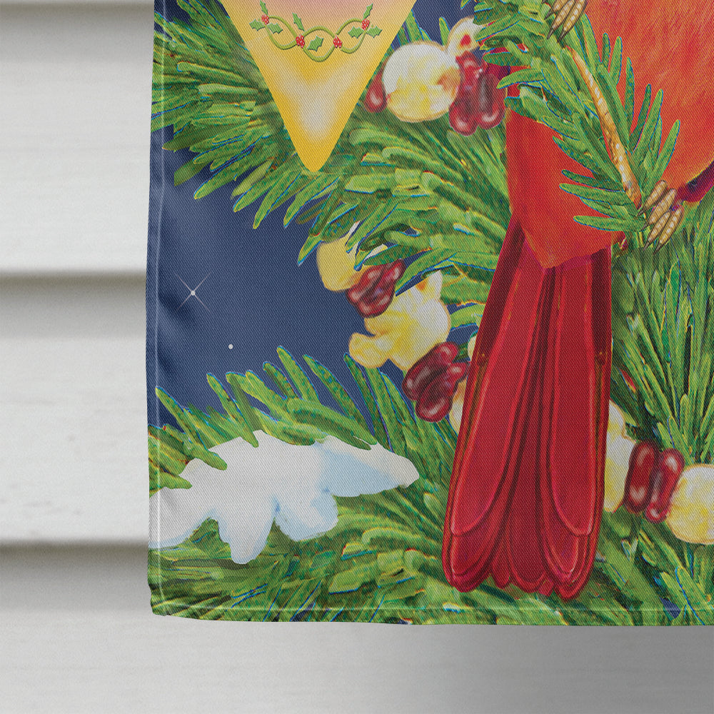 Cardinal's Christmas Dinner House Flag 28x40 Porch Sleeve Pole Decorative Outside Yard Banner Artwork Wall Hanging, Polyester