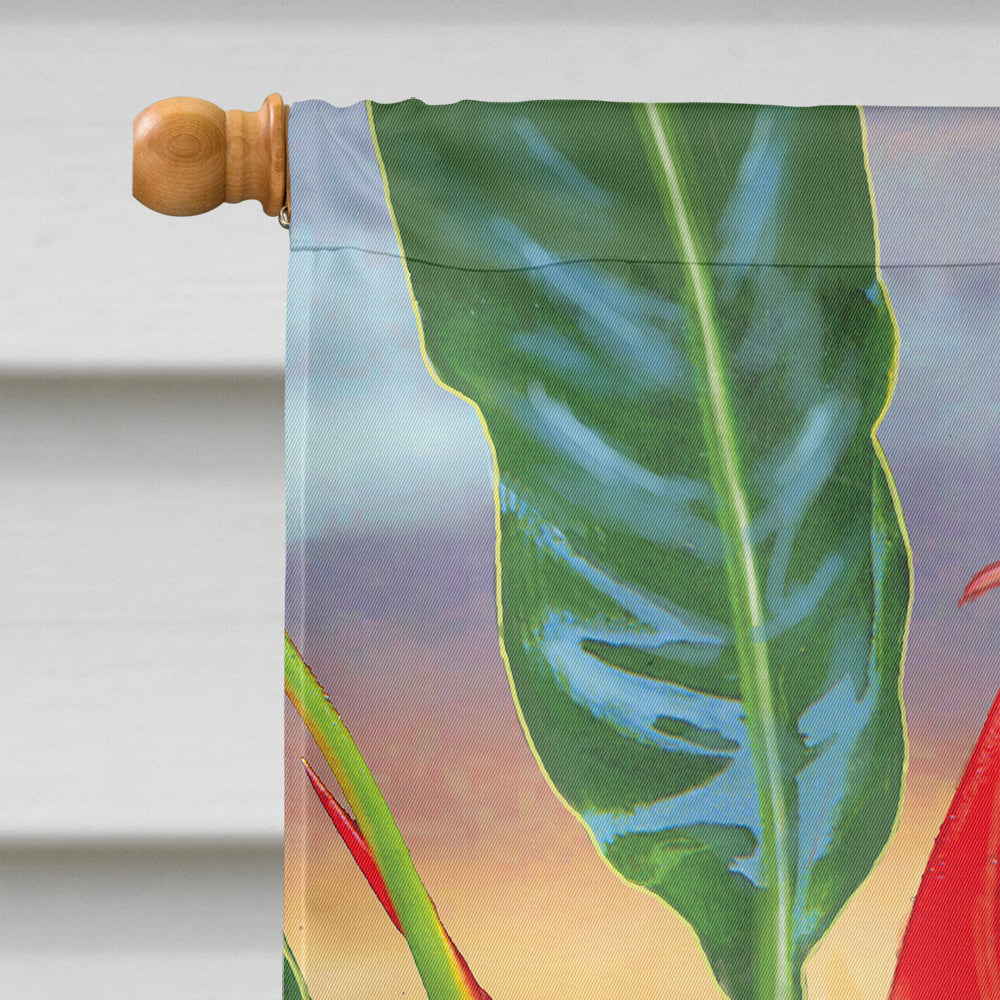 Buff Bellied Hummingbird House Flag 28x40 Porch Sleeve Pole Decorative Outside Yard Banner Artwork Wall Hanging, Polyester