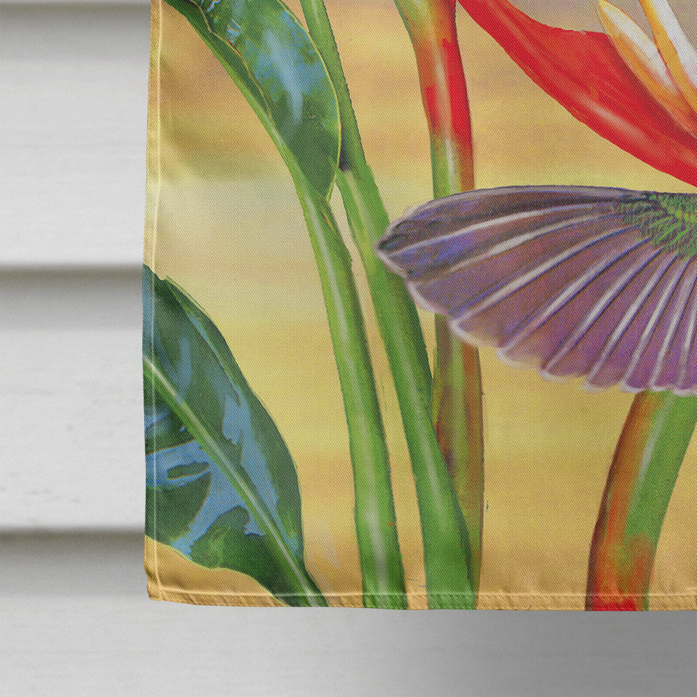 Buff Bellied Hummingbird House Flag 28x40 Porch Sleeve Pole Decorative Outside Yard Banner Artwork Wall Hanging, Polyester
