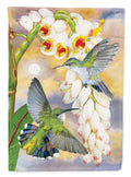 Antillaen Hummingbirds Shell Ginger House Flag 28x40 Porch Sleeve Pole Decorative Outside Yard Banner Artwork Wall Hanging, Polyester