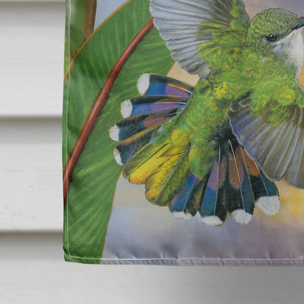 Antillaen Hummingbirds Shell Ginger House Flag 28x40 Porch Sleeve Pole Decorative Outside Yard Banner Artwork Wall Hanging, Polyester