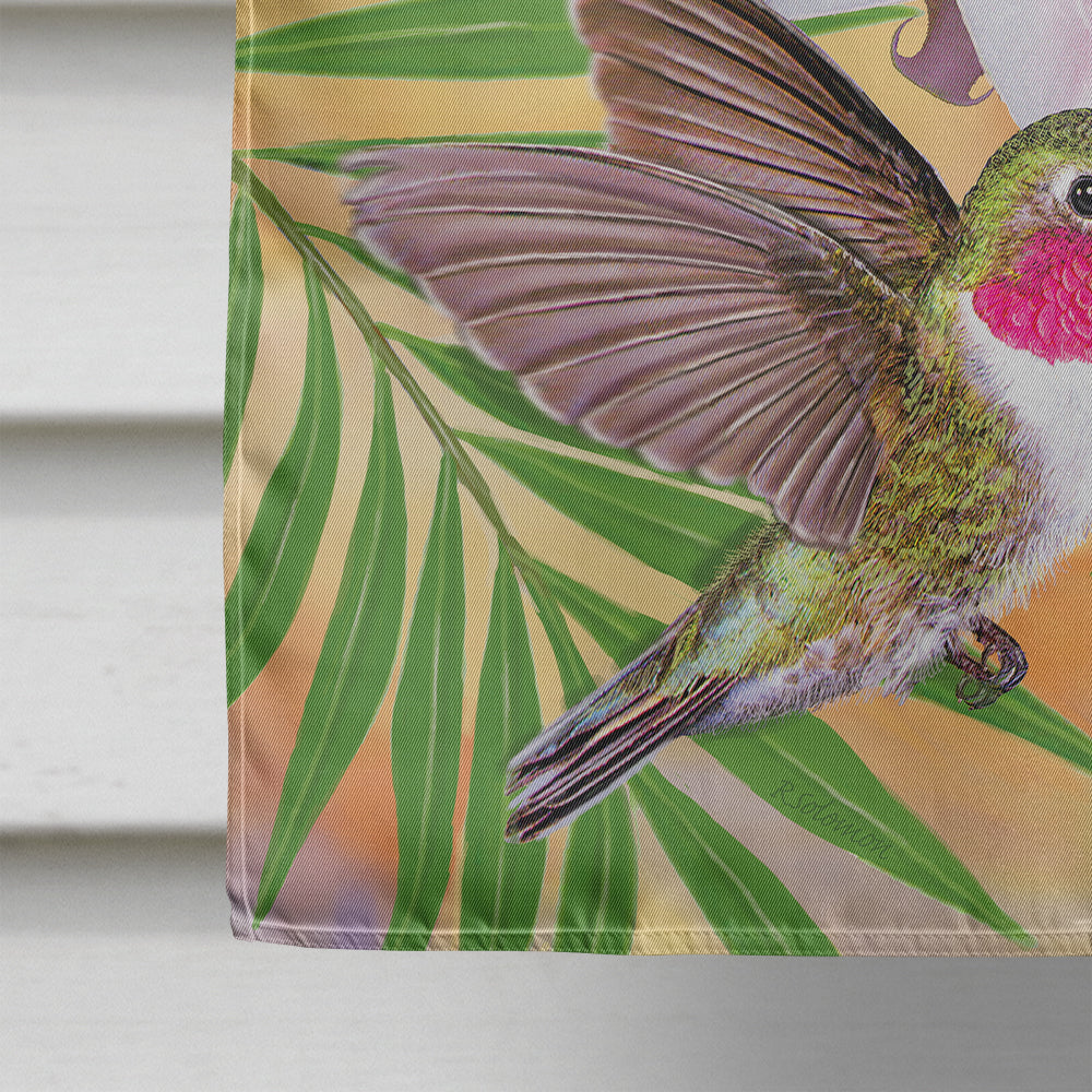 Anna's Hummingbirds Phalaenopsis House Flag 28x40 Porch Sleeve Pole Decorative Outside Yard Banner Artwork Wall Hanging, Polyester