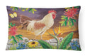 White Rooster Decorative Throw Pillow 12x16 Indoor Outdoor Accent Cushion, Fabric Cover with Insert for Sofa, Bed, Porch & Living Room
