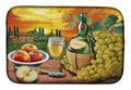 Soave, Apple, Wine and Cheese Dish Drying Mat Absorbent Dish Drying Mat Pad for Kitchen Counter Dish Drainer Mat for Countertop, 14 x 21", Multicolor