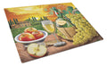 Soave, Apple, Wine and Cheese Cutting Board Tempered Glass Kitchen Cutting Surface, Heat Resistant Chopping, Non-Slip Feet, Food Prep & Serving