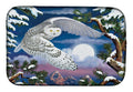 Snowy Owl Dish Drying Mat Absorbent Dish Drying Mat Pad for Kitchen Counter Dish Drainer Mat for Countertop, 14 x 21", Multicolor