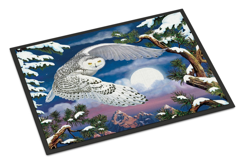 Snowy Owl Doormat Indoor Outdoor 24H X 36W Front Door Mat Rugs for Entryway, Non Slip Washable Low Pile,