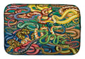 Snakes Dish Drying Mat Absorbent Dish Drying Mat Pad for Kitchen Counter Dish Drainer Mat for Countertop, 14 x 21", Multicolor