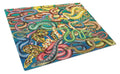 Snakes Cutting Board Tempered Glass Kitchen Cutting Surface, Heat Resistant Chopping, Non-Slip Feet, Food Prep & Serving